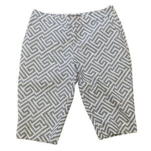 Tommy Bahama Womens Navy Blue Geometric Shorts Sz 10 Beach Vacation Resort‎